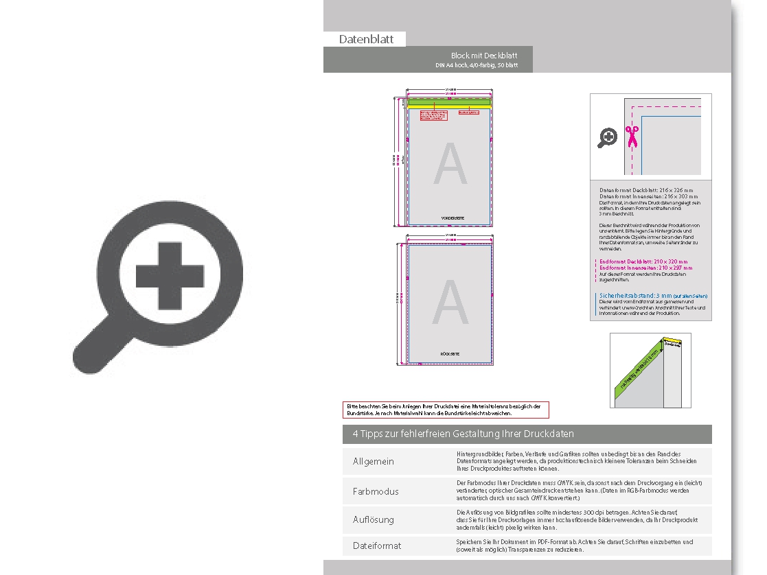 Product Bild block_mit_leimbindung_und_deckblatt__din_a4__50_blatt__4_0_farbig_einseitig_bedruckt